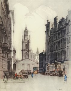 Glasgow: Chiesa di San Giorgio (litografia a colori)