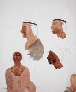 Tipi Fuegini, c.1832 da Robert Fitzroy
