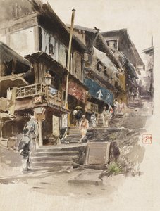 Una Strada a Ikao, Giappone II, 1890