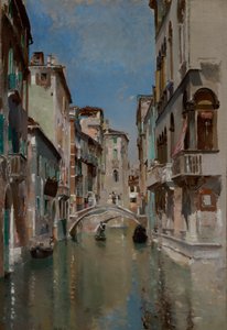 Canale a Venezia, Quartiere San Trovaso, ca. 1885