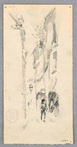 Disegno, Scena di strada, Venezia, 1882 da Robert Frederick Blum
