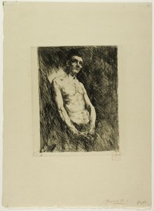 Mezza figura di uomo nudo da Robert Frederick Blum