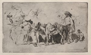 Uomini e asini, Roma, 1880 da Robert Frederick Blum