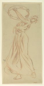 Studio per Ragazza con tamburello, "Festival della vendemmia", Mendelssohn Glee Club, New York da Robert Frederick Blum