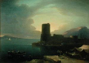 Il promontorio di Posillipo, nella baia di Napoli, con il Vesuvio sullo sfondo