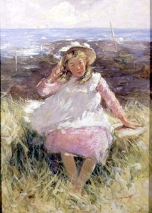 Ragazza con un cappellino bianco da Robert Gemmell Hutchison