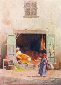 Un negozio del Cairo, c1880