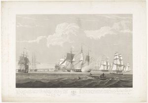 Partenza di dodici navi mercantili olandesi dal porto di Portsmouth, 1833