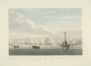 Partenza di dodici navi mercantili olandesi dal porto di Portsmouth, 1833 (tavola 1)