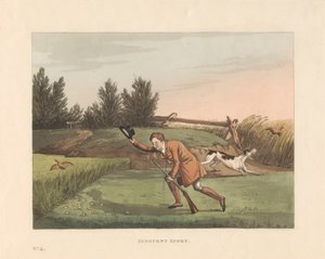 Caccia: Set di sei con pagina del titolo e copertina stampata: Miserie sportive, o sei giorni rossi in campagna da Robert Havell