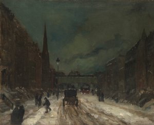 Scena di strada con neve (57th Street, NYC)