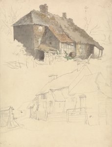 Schizzi di cottage: due studi su un foglio da Robert Hills