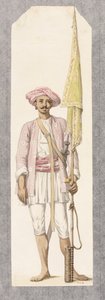 Uomo razzo del Sultano Tipoo (1750-99), c.1793-4 da Robert Hone