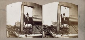 La nave a vapore Leviathan alias The Great Eastern, in costruzione, c.1857 da Robert Howlett