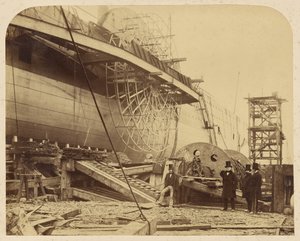 Il piroscafo "The Great Eastern" in costruzione nei bacini di Millwall da Robert Howlett