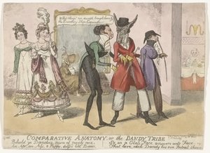 Caricatura dei dandy a Bath