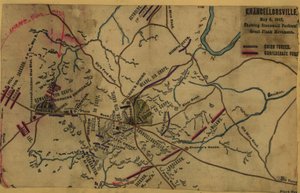 Chancellorsville, 2 maggio 1863, con il grande movimento laterale di Stonewall Jackson LOC gvhs01.vhs00287