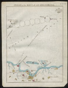 Carta della battaglia al largo di Cherbourg. LOC gvhs01.vhs00168