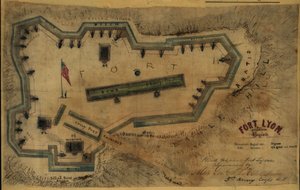 Fort Lyon, vicino ad Alexandria, Virginia LOC gvhs01.vhs00285 da Robert Knox Sneden
