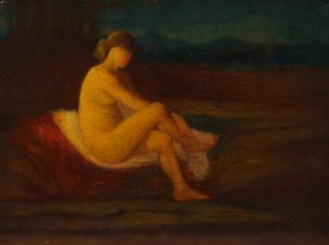 Un bagnante, 1800s