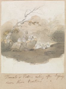 Hamalls o vasai che riposano dopo aver deposto i loro fardelli da Robert Mabon