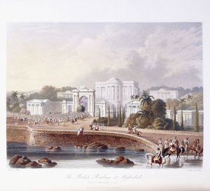 La residenza britannica a Hyderabad (1813; 1830) da Robert Melville Grindlay