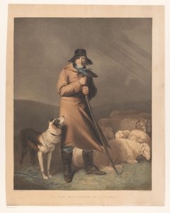 Pastore con il suo cane e pecore da Robert Mitchell Meadows