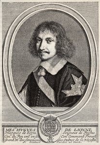 Hugues de Lionne (1611 - 1671), Marchese di Fresnes, Signore di Berny, fu un diplomatico e ministro di stato sotto Luigi XIV. Incisione di Robert Nanteuil. Collezione privata