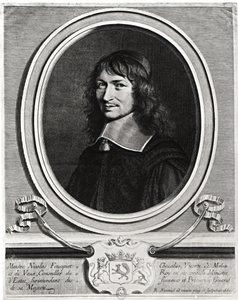 Ritratto di Nicolas Fouquet (1615-80) 1662 (incisione) (foto b/n) da Robert Nanteuil