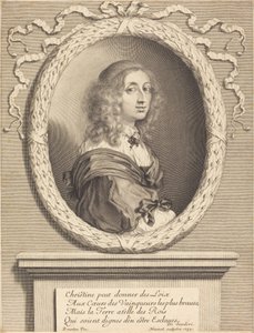 Cristina, regina di Svezia da Robert Nanteuil after Sébastien Bourdon