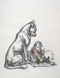Cane e bambino, inizio XX secolo da Robert Noir