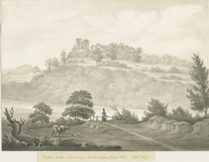 Castello di Dudley: disegno a seppia