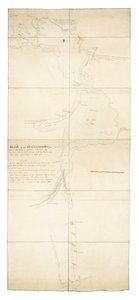 Schizzo di comunicazione da York sul Lago Ontario a Glouscester o Machidash Bay Lago Huron, ottobre 1793 da Robert Pilkington