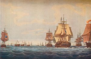 Battaglia di Copenaghen 1801. La flotta britannica si avvicina, 180 da Robert Pollard