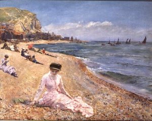 Ragazza su una spiaggia