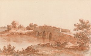 Un ponte in un paesaggio da Robert Price
