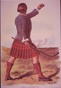 Clan di Grant di Glenmoriston che gioca a shinty da Robert Ronald (after) McIan