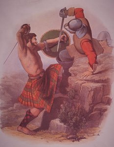 Guerriero delle Highlands del clan MacMillan da Robert Ronald (after) McIan