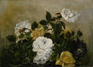 Rose - Natura morta di fantasia, Natura morta con rose da Robert S. Duncanson