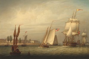 Porto di Boston da Robert Salmon