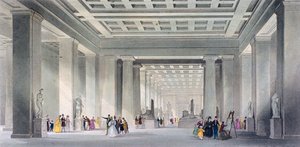Il Grand Central e i saloni egiziani, British Museum, Holborn, Londra, c1836 da Robert Sands