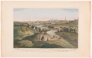 Veduta della città di Dublino vista dal Phoenix Park da Robert Sayer (possibly)