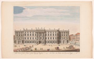 Veduta della facciata del Berliner Stadtschloss a Berlino (La facciata del palazzo del re di Prussia)