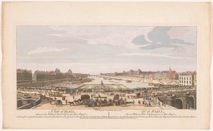 Veduta del Pont Neuf sulla Senna a Parigi, vista verso il Pont Royal (serie: Parijs) da Robert Sayer