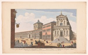 Vista sulla chiesa Santo Spirito in Sassia a Roma da Robert Sayer