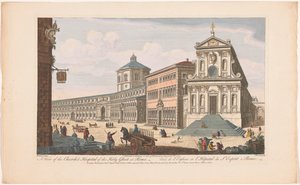 Vista sulla chiesa Santo Spirito in Sassia a Roma da Robert Sayer