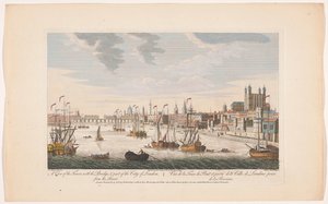Veduta della città di Londra dal fiume Tamigi (serie Londra) da Robert Sayer