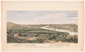 Veduta della città di Parigi vista dal villaggio di Chaillot da Robert Sayer