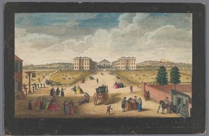 Veduta del Foundling Hospital a Londra da Robert Sayer