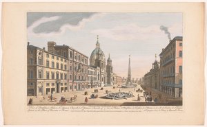 Vista del Palazzo Pamphili e di Piazza Navona a Roma da Robert Sayer